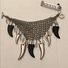 Guess Deer Antler Chained Bracelet. Toggle Clasp. Length Of The Bracelet Is 7 1/4” Long. New With Tag! Deer Antlers, Toggle Clasp, Antlers, Womens Jewelry Bracelets, Chain Bracelet, Black Silver, Deer, Jewelry Bracelets, Women Jewelry