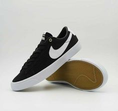 Nike Sb Zoom Blazer, Nike Sb Zoom, Blazer Low, Skate Shoe, Black Gums, Casual Black, Nike Sb, New Nike, Skate Shoes