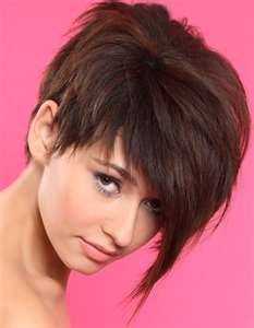 asymmetrical bob - I really miss this haircut!!! Layered Haircuts With Bangs, Asymmetrical Hairstyles, Short Layered Haircuts, Sassy Hair, Haircuts With Bangs, Short Bob Hairstyles, Twist Hairstyles, Pixie Hairstyles, Pixie Cuts