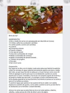 the recipe is in spanish and has been made with meat, onions, and other ingredients