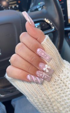 Quinceanera Nails, Waste Of Time, Soft Nails, Bling Acrylic Nails