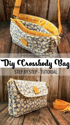 the diy cross body bag is made from fabric