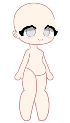 an image of a cartoon character with big eyes and black hair, wearing a diaper