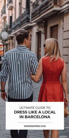 Couple walking arm in arm down a stylish Barcelona street. Barcelona Day Trips, Amazing Destinations, Day Trips