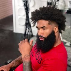 Man Haircut Long, Lamont Johnson, Afro Fade Haircut, Black Men Beard Styles, Man Haircut, Afro Fade, Natural Hair Men, Afro Man, Black Hair Cuts