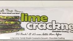 a package of lime crackers sitting on top of a counter