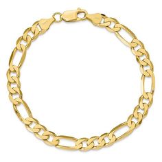 Figaro Solid 7mm Link Chain by Kury - Available at SHOPKURY.COM. Free Shipping on orders over $200. Trusted jewelers since 1965, from San Juan, Puerto Rico. Yellow Gold Chain, Gold Chain Necklace, Link Chain, Gold Chain, Gold Chains, Lobster Clasp, Solid Gold, Chain Necklace, Yellow Gold