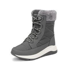 PRICES MAY VARY. Soft & Comfortable Upper: These women’s lace-up snow boots feature vegan leather, Oxford cloth, and warm faux fur for a soft and cozy feel. Includes a plush EVA footbed for cushioning and sweat-wicking comfort. Enhanced Warmth: Designed with 100g thick faux fur lining these women’s snow winter boots offer cold resistance, keeping feet warm and protected in cold winter conditions. Adjustable Fit: With an 8.27-inch shaft height and an adjustable lace-up design for a tailored fit. Snow Boots Waterproof, Women's Lace Up Boots, Boots Waterproof, Boots Women Fashion, Snow Boots Women, Winter Snow Boots, Winter Boots Women, Mid Calf Boots, Waterproof Boots