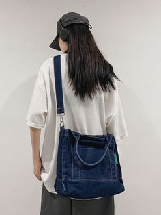 Denim Crossbody Bag Length Width Height 33 10 27 measurement is cm.Product Information Material: Denim Color: Light Blue Denim Shoulder Bag With Adjustable Strap, Denim Blue Bags With Pockets, Denim Blue Cotton Crossbody Shoulder Bag, Casual Dark Wash Shoulder Bag With Adjustable Strap, Blue Canvas Bag With Zipper Pocket, Casual Bags With Adjustable Strap In Dark Wash, Casual Dark Wash Bag With Adjustable Strap, Dark Wash Everyday Shoulder Bag With Adjustable Strap, Everyday Dark Wash Shoulder Bag With Adjustable Strap