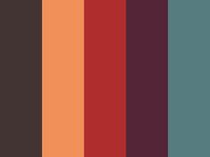 an orange, red and purple color scheme with vertical lines in the middle that are parallel to each other