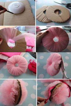 how to make a diy pom - pom headband out of tissue paper