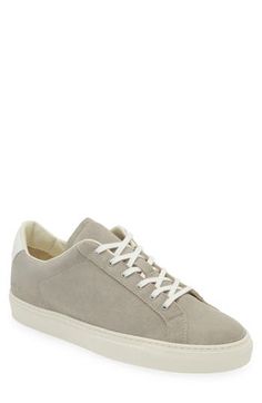 Foil-stamped with the factory-ID code and size along the heel, this court-inspired suede sneaker elevates all your laid-back ensembles. Lace-up style Leather upper and lining/rubber sole Made in Italy Designer Shoes Classic Suede Sneakers With Speckled Midsole, Common Projects, Sneaker Men, Retro Sneakers, Fabric Gift Bags, Foil Stamping, Suede Sneakers, Free Fabric, Up Styles