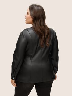 Shop PU Leather Pocket Zipper Jacket at BloomChic. Plus Size Clothing & Plus Size Jackets. BloomChic is a digital-first fashion and lifestyle destination for modern women sizes 10-30. Black Zipper Closure Blazer For Fall, Fall Office Blazer With Zipper Closure, Black Fall Blazer With Zipper Closure, Black Outerwear With Zipper Closure For Office, Black Office Outerwear With Zipper Closure, Plus Size Jackets, Trendy Outerwear, Leather Pocket, Clothing Plus Size