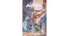 an illustrated book cover for the adventures of avatar