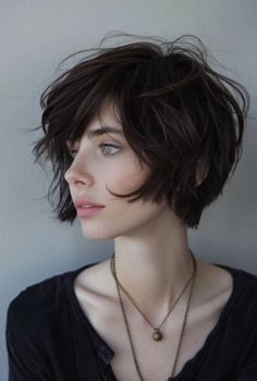 Are you itching for a new hairstyle but hesitant to go too short? Say hello to long pixie hairstyles - the perfect middle ground for those not quite ready to #short #hair Short Female Haircut, Medieval Hairstyles, Long Pixie Hairstyles, Short Dark Hair, Really Short Hair, Short Brown Hair, Long Pixie, New Hairstyle, Haircuts For Fine Hair