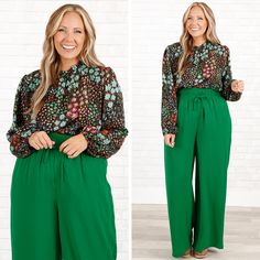 Show some sass with all that class in this top! This top has a pretty mix of floral patterns that are perfect for the season! It's comfortable for all-day wear, has a flowy fit, and can be styled with your favorite shoes and accessories! Simply pair this top with cute pants and wedges for your next event! 100% Polyester Flowy Green Blouse For Fall, Green Floral Print Tops For Fall, Green Floral Print Fall Tops, Floral Print Rayon Blouse For Work, Casual Flowy Blouse With Floral Print, Day Out Floral Print Rayon Blouse, Workwear Flowy Floral Print Blouse, Floral Print Rayon Tops For Fall, Flowy Floral Print Blouse For Work