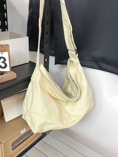 OrcaJump - Bolso Hobo minimalista de gran capacidad - Bolsos bandolera mujer Preppy Bags, Style Preppy, Olivia Mark, Hobo Bag, Rebecca Minkoff Hobo, Shoulder Bag Women, Canvas Size, Cotton Material, Bags Women