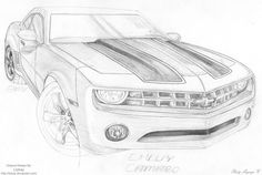 a drawing of a chevrolet camaro