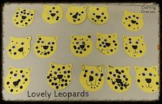 several images of yellow leopards with black spots on their faces and the words lovely leopards