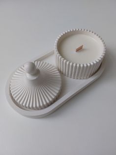 Introducing our Handcrafted Plaster Candle and Oval Tray Set: A Beautiful Blend of Elegance and Versatility. Delight in the captivating charm of our meticulously handcrafted candle (made of soy wax) nestled upon the stunning oval tray (made of eco-friendly plaster). This exquisite duo not only illuminates your space with a warm and comforting glow but also serves as a versatile home decor piece and a thoughtful gift for any occasion. Celebrate love, new beginnings, and warm embraces by gifting t Ceramic Dessert, Bedroom Upgrade, Handcrafted Candles, Aesthetic Candles, Handmade Candle, Oval Tray, Tray Set, White Home, White Home Decor