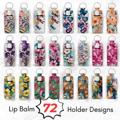 Lip Balm Holders, Lip Balm Holder, Chapstick Holder, Planner Template, Design Bundles, Sublimation Designs, Stationery Design, Lip Balm, Png Files