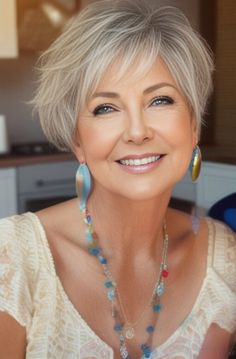 30 Short Haircuts for Older Women to Inspire Your Next Look Trending Short Haircuts, Hairstyles For Seniors, Pixie Haircut Fine Hair, Short Layered Bob Haircuts, Short White Hair, Short Hair Images, Short Hair Older Women, Haircut For Older Women, Short Grey Hair