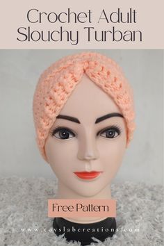 the crochet slouchy turban pattern is easy to make