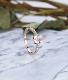 Morganite Engagement Ring Rose Gold Pear Cut Vintage Halo | Etsy Pear Shaped Morganite Ring, Elegant Teardrop Morganite Rings, Formal Pear-shaped Morganite Jewelry, Pear-shaped Morganite Jewelry, Pink Pear-shaped Morganite Jewelry, Morganite Engagement Ring Rose Gold, Vintage Halo, Antique Wedding Rings, Morganite Engagement Ring