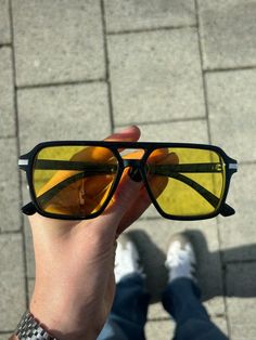 This Sunglasses item by LOVELIESMUNICH has 33 favorites from Etsy shoppers. Ships from Germany. Listed on Jun 1, 2024 Glasses With Yellow Lenses, Yellow Lense Sunglasses, Oasis Outfit, Yellow Tinted Glasses, 80s Aesthetic Retro, Korean Glasses, Trend Glasses, Yellow Lens Sunglasses, Orange Glasses