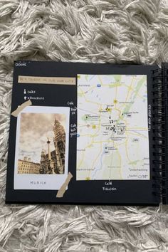 Carnet de voyage - la carte routière comme alternative au dessin Scrapbook Journal Ideas, Best Travel Journals, Travel Journal Ideas, Couple Scrapbook, Album Photo Scrapbooking