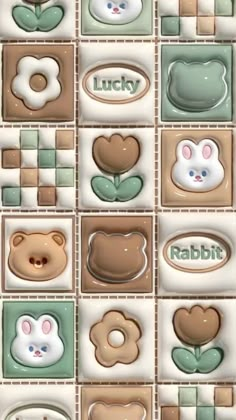 some cookies are arranged in the shape of animals