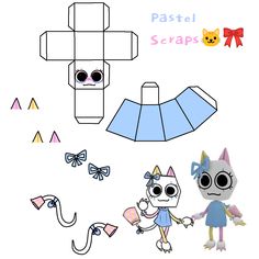 the paper craft project is designed to look like it has been cut out and put together