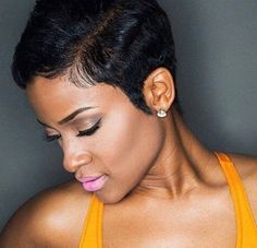 Top 99 Short Hairstyles For Black Women. Find More: www.excellenthairstyles.com Short Hairstyles For Black Women, Haute Hair, Short Sassy Hair, Sassy Hair, Very Short Hair, Short Pixie Cut, Hairstyles For Black Women, Relaxed Hair, Short Pixie