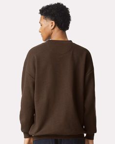 Unisex ReFlex Fleece Crewneck Sweatshirt - BROWN - L | American Apparel ReFlex Fleece Crewneck Sweatshirt in Brown Size Large | Cotton/Polyester Blend Brown Relaxed Fit Sporty Sweater, Brown Fleece Sweatshirt With Relaxed Fit, Brown Relaxed Fit Sweatshirt With Ribbed Cuffs, Brown Relaxed Fit Fleece Sweatshirt, Brown Sporty Sweatshirt With Ribbed Cuffs, Sporty Brown Sweatshirt With Ribbed Cuffs, Brown Fleece Crew Neck Sweater, Brown Crew Neck Sweatshirt For Layering, Brown Sweatshirt With Ribbed Cuffs For Loungewear