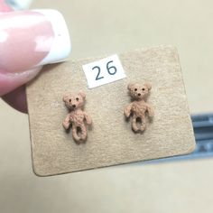 Please Let Me Know If You Have Any Questions! I Do Have Many More Items (And Handmade Items) For Sale And Am Happy To Combine Shipping! :) Teddy Bear Earrings, Wooden Bead Earrings, Straw Earrings, Purple Drop Earrings, Mini Teddy Bears, Pearl Statement Earrings, Bear Earrings, Mother Of Pearl Earrings, Handmade Brass