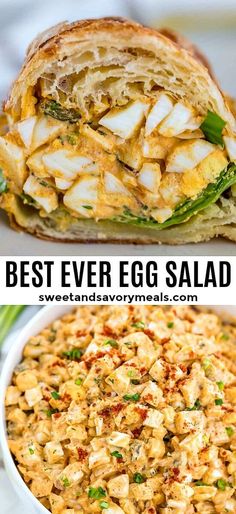 the best ever egg salad recipe is made with chicken, lettuce and cheese