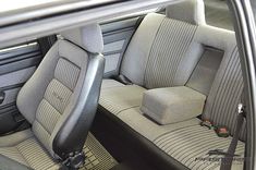 the interior of a car is clean and ready for customers to ride in or out