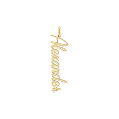 Vertical Script Name Charm Elegant Nameplate Necklace With Charms, Gold Piece, Metal Crafts, Children In Need, Script Font, Personalized Necklace, Traditional Techniques, Our Baby, Name Necklace