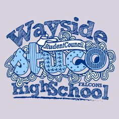 the words, wayside student council and high school are shown in this t - shirt