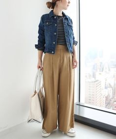 Wide Leg Pants Outfit Work, Japanese Minimalist Fashion, Effortless Outfit, Trending Fashion Outfits, Japanese Outfits, Mode Inspo, 가을 패션, Casual Chic Style, Basic Outfits