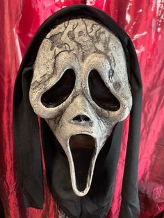 Custom Aged ghostface Billy loomis mask  Texture and cracks made by hand Billy Loomis Ghostface, Ghostface Billy Loomis, Ghostface Mask, Billy Loomis, Mask Ideas, Costume Masks, Costume Mask, Mask Making, Costume Accessories