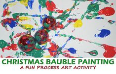 christmas bauble painting is a fun process for kids to paint and play with