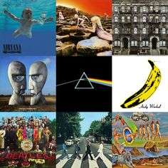 the album cover art for pink floyd's new album, which features images of famous rock and roll bands