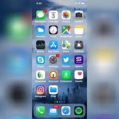 an iphone screen with icons on it