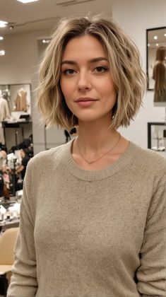 22 Explore Top Textured Bob Haircuts for 2024: Styles & Care Tips Curly Hair Bobs Naturally, Bob With Lots Of Layers, Bangs Choppy Layers, Volume Bob, Choppy Layered Bob, Textured Bob Haircut, Bangs Choppy, Bob Haircuts For Thick Hair, Grey Bob Hairstyles