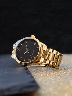 43mm of Swiss prestige on your hand #watches #watch #mensfashion #golden #menswatch #mensclothing Golden Watch Men, Daniel Wellington Watch Women, Brand Watches Women, Black And Gold Watch, Golden Watch, Daniel Wellington Watch, Fancy Watches, Vintage Watches Women, Gold Watches Women