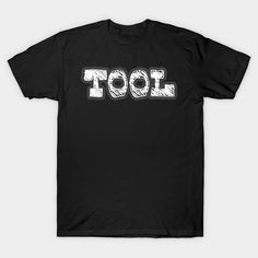 a black t - shirt with the word too printed on it