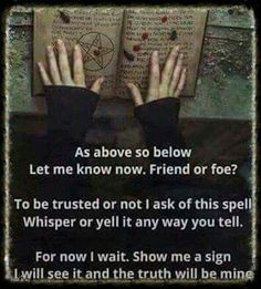 two hands reaching for an open book with the words as above so below, let me know now