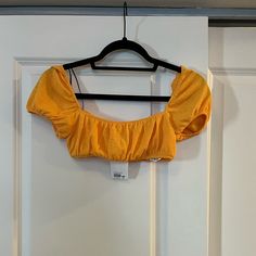 Super Cute Crop Top From H&M, Never Worn. Pretty, Bright Orange Color! Never Worn. Size Xs. H&m Summer Beach Tops, Fitted H&m Top For Beach, Summer Yellow H&m Tops, Chic H&m Tops For Vacation, H&m Cropped Summer Tops, H&m Cropped Top For Summer, H&m Summer Tops For Day Out, Chic Summer Tops From H&m, Chic H&m Crop Top For Spring