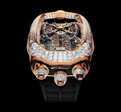 Bugatti Chiron Tourbillon Engine Animation Diamonds | Jacob & Co Used Rolex, Sparkling Rose, Tourbillon Watch, Fancy Watches, Expensive Watches, Bugatti Chiron, Hand Watch, Pitch Perfect, Watches Unique